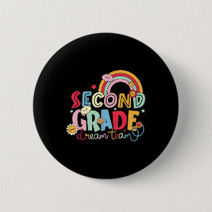 Second Grade Dream Team Back To School 2nd Grade T 6 Cm Round Badge