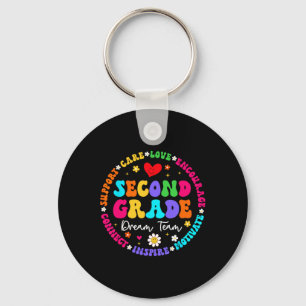 Second Grade Dream Team Back To School Teacher Lov Key Ring