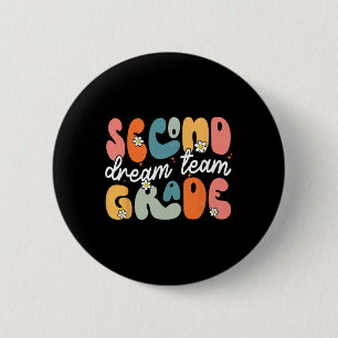 Second Grade Dream Team Ck To School Hello 2nd Gra 6 Cm Round Badge
