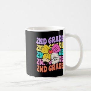 Second Grade Dream Team Pencil Bow Back To School  Coffee Mug