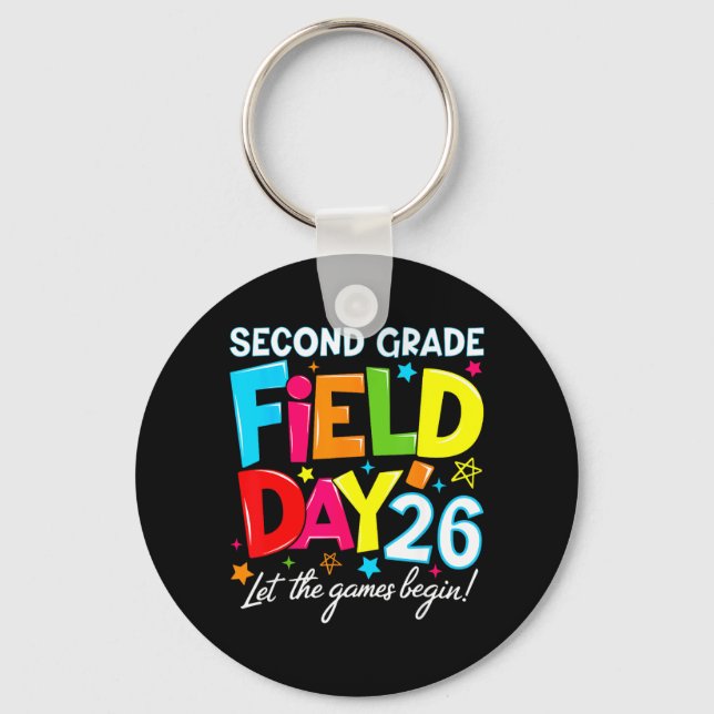 Second Grade Field Day 2026 Let The Games Begin Key Ring (Front)