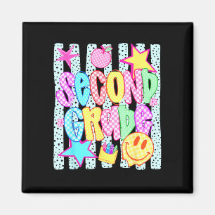 Second grade funny back to school happy first day magnet
