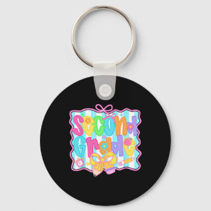 Second Grade Girls Back To School Bow Cute Coquett Key Ring