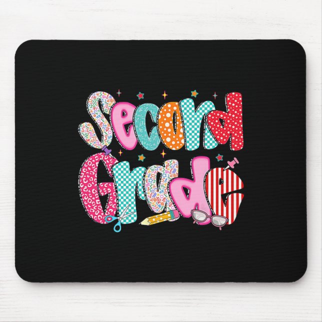 Second Grade Girls Back To School Preppy Pencil 2n Mouse Pad (Front)