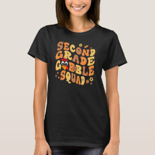 Second Grade Gobble Squad Thanksgiving 2nd Grade T T-Shirt