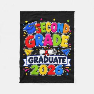 Second Grade Graduation 2026 2nd Grade Graduate Fleece Blanket