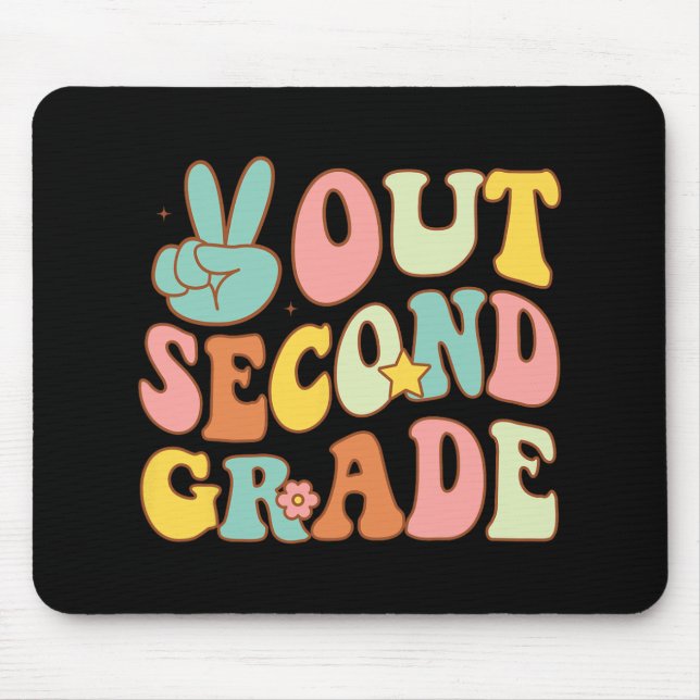 Second Grade Groovy Last Days School 2nd Grade  Mouse Pad (Front)
