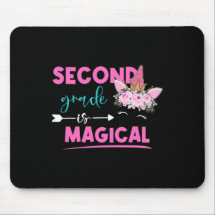 Second Grade Is Magical Unicorn 2nd Grade Teacher Mouse Pad