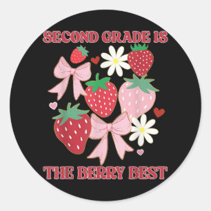 Second Grade Is The Berry Best Back To School Teac Classic Round Sticker