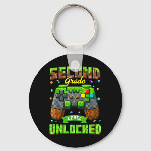 Second Grade Level Unlocked Funny Back To School B Key Ring