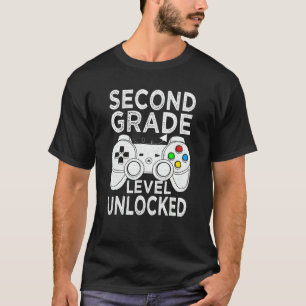 Second Grade Level Unlocked Gamer Back To School 2 T-Shirt