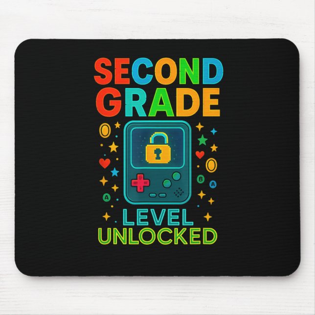 Second Grade Level Unlocked Gamer Ck To School Con Mouse Pad (Front)