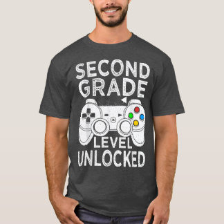 Second Grade Level Unlocked Video Game Back to Sch T-Shirt