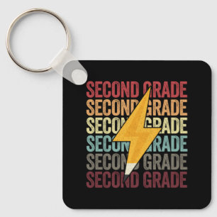 Second Grade Lightning Bolt Pencil 2th Grade Key Ring