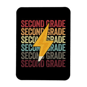 Second Grade Lightning Bolt Pencil 2th Grade Magnet