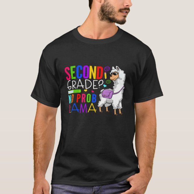 Second Grade No Prob Llama Team 2nd Grade Student  T-Shirt (Front)