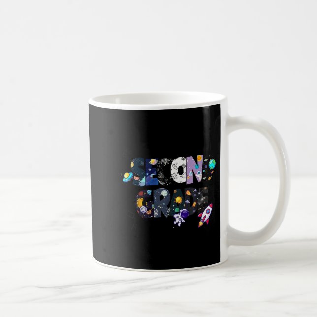 Second Grade Outer Space First Day Of School  Coffee Mug (Right)