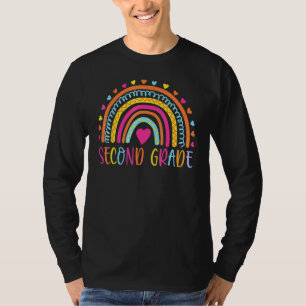 Second Grade Rainbow Girls Boy Teacher Team 2nd Gr T-Shirt