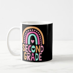 Second Grade Rainbow Girls Boys Teacher Cute 2nd G Coffee Mug