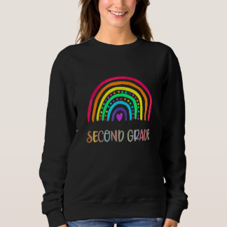 Second Grade Rainbow Girls Boys Teacher Team 2nd G Sweatshirt