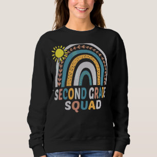 Second Grade Rainbow Girls Boys Teacher Team 2nd G Sweatshirt