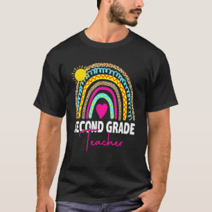 Second Grade Rainbow Girls Boys Teacher Team 2nd T-Shirt