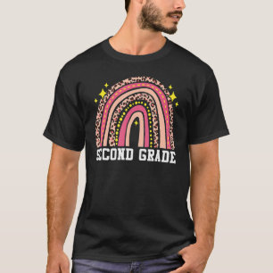 Second Grade Rainbow Leopard Back To School 2nd Gr T-Shirt