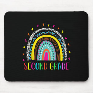 Second Grade Rainbow Leopard Team 2nd Grade Squad  Mouse Pad