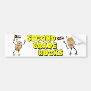 Second Grade Rocks Bumper Sticker