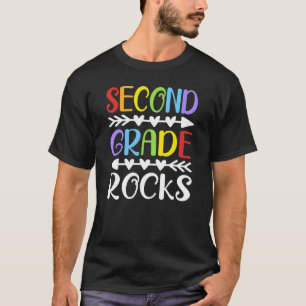 Second Grade Rocks Teacher Student Happy First Day T-Shirt