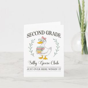 Second Grade Silly Goose Club For Teacher Or Stude Card