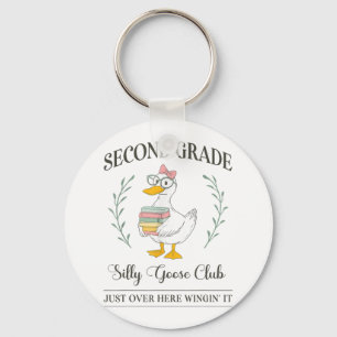 Second Grade Silly Goose Club For Teacher Or Stude Key Ring