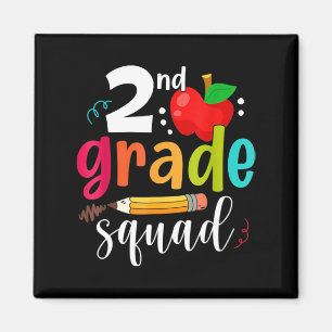 Second Grade Squad Fun Back To School 2nd Graders Magnet
