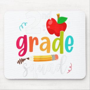 Second Grade Squad Funny Back To School 2nd Grader Mouse Pad
