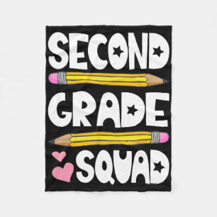 Second Grade Squad Team Ck To School Teacher Stude Fleece Blanket