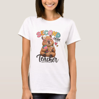 Second Grade Teacher | Adorable Capybara T-Shirt