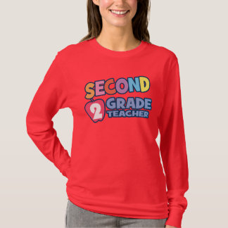 Second Grade Teacher Ladies Long Sleeve Tee