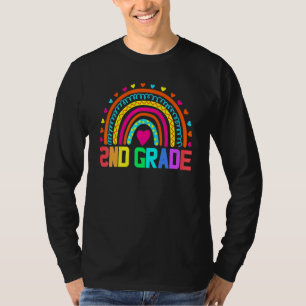 Second Grade Teacher Rainbow 2nd Grade Teacher 3 T-Shirt