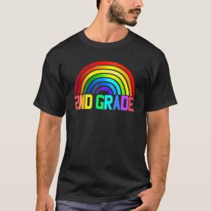 Second Grade Teacher Rainbow 2nd Grade Teacher 8 T-Shirt