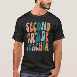 Second Grade Teacher Retro Groovy 2nd Grade Teachi T-Shirt