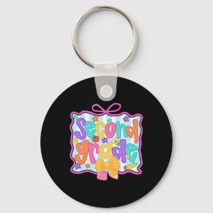 Second Grade Teacher Student Coquette Pencil 2nd G Key Ring