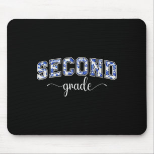 Second Grade Teacher Toile Floral 2nd Grade Back T Mouse Pad