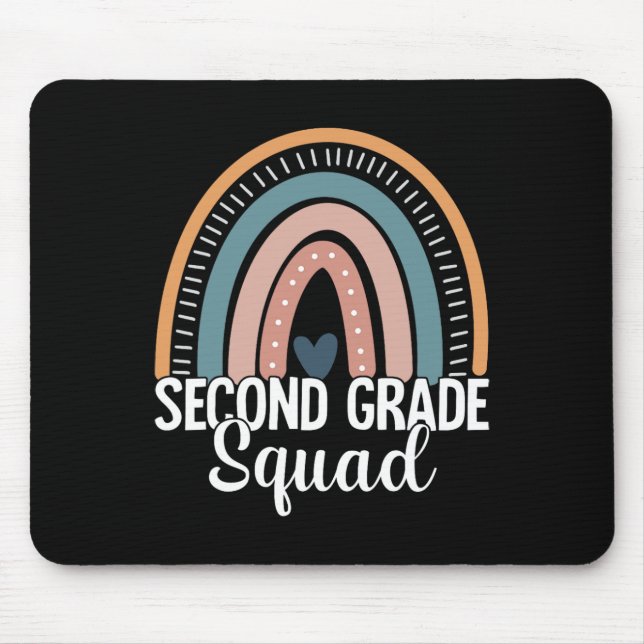 Second Grade Teachers Rainbow Ck To School 2nd Gra Mouse Pad (Front)