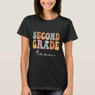 Second Grade Team Retro Groovy Vintage First Day O T-Shirt