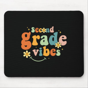 Second Grade Vibes 2nd Grade Team Retro 1st Day Of Mouse Pad