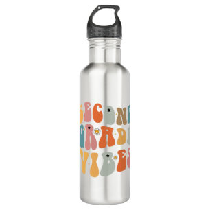 Second Grade Vibes Back To School Groovy School  710 Ml Water Bottle