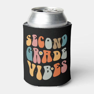 Second Grade Vibes Back To School Groovy School  Can Cooler