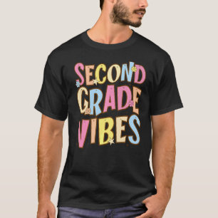 Second Grade Vibes Back To School Retro 2nd Grade  T-Shirt