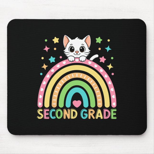 Second Grade Vibes First Day Of 2nd Grade Crew Gir Mouse Pad (Front)