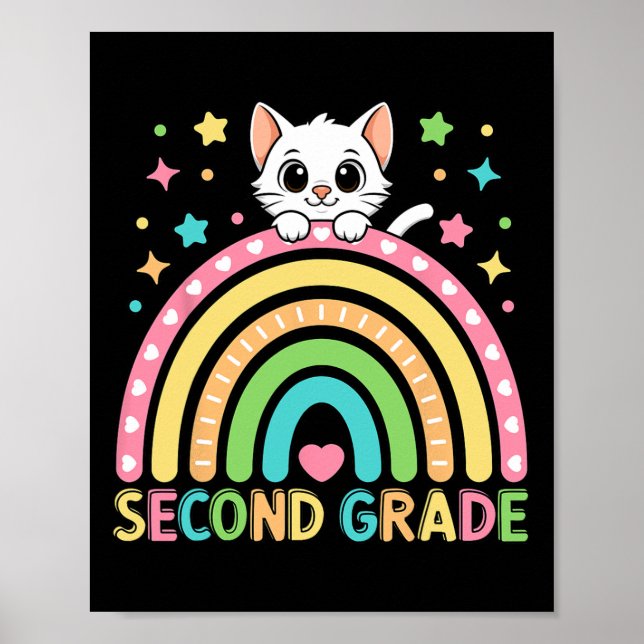Second Grade Vibes First Day Of 2nd Grade Crew Gir Poster (Front)
